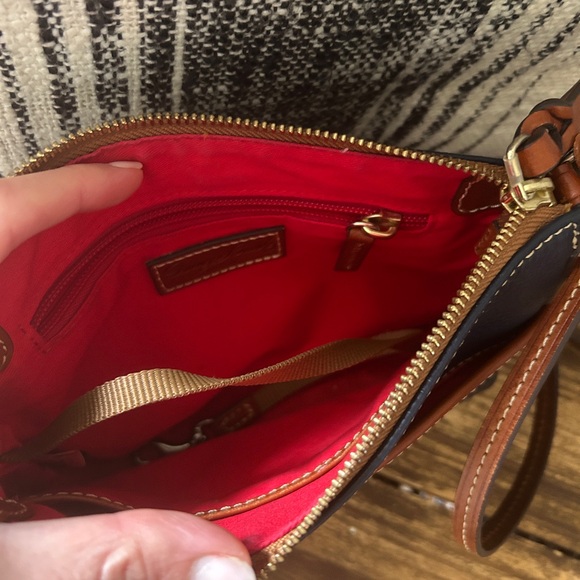 Dooney & Bourke Navy and Brown Ginger Large Crossbody Bag - Picture 4 of 7